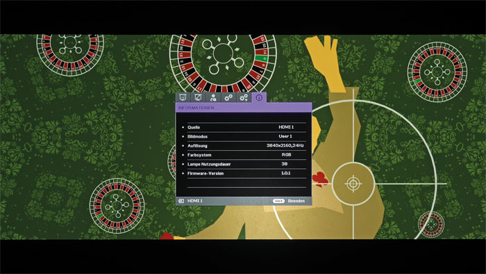 Stolperstelle: Die Rouletteräder aus dem Vorspann von „Casino Royale“ drehen sich nicht gleichmäßig. Auch PAL-Inhalte ruckeln aufgrund der 60-Hertz-Darstellung.