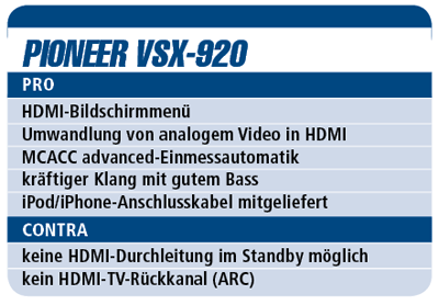 Test des Pioneer VSX-920 - AV-Receiver für 500 €