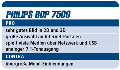 Test Philips BDP 7500 - Blu-ray-Player für 290 €