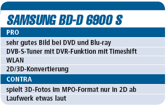 Samsung BD-D 6900 S - Blu-ray-Player für 300 €