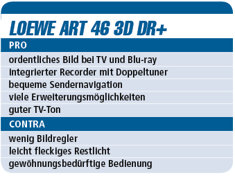 Loewe Art 46 3D DR+ – 3D-LED-TV für 3.800 €