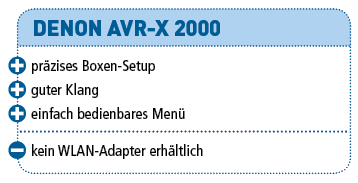 Denon AVR-X 2000 - AV-Receiver für 600 € 