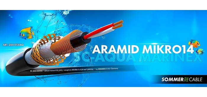 Aramid-verstärktes 110-Ohm-Mikrofonkabel aus der AQUA MARINEX Serie von Sommer cable vorgestellt