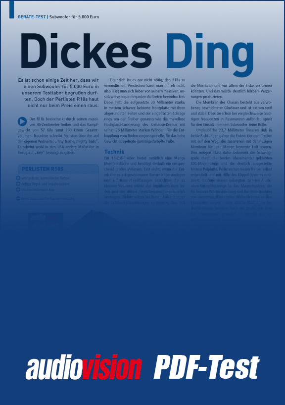 PERLISTEN R18S (audiovision 2-2026)